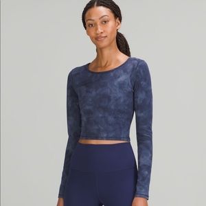 Lululemon Wunder Train Cropped Long Sleeve Shirt